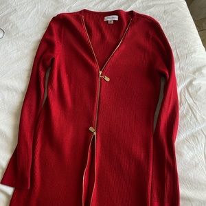 Calvin Klein red sweater dress
